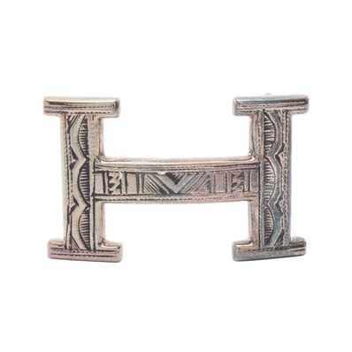 エルメス HERMES トゥアレグ Hベルトバックル アクセサリー SV925 メンズ レディース シルバー系 【中古】