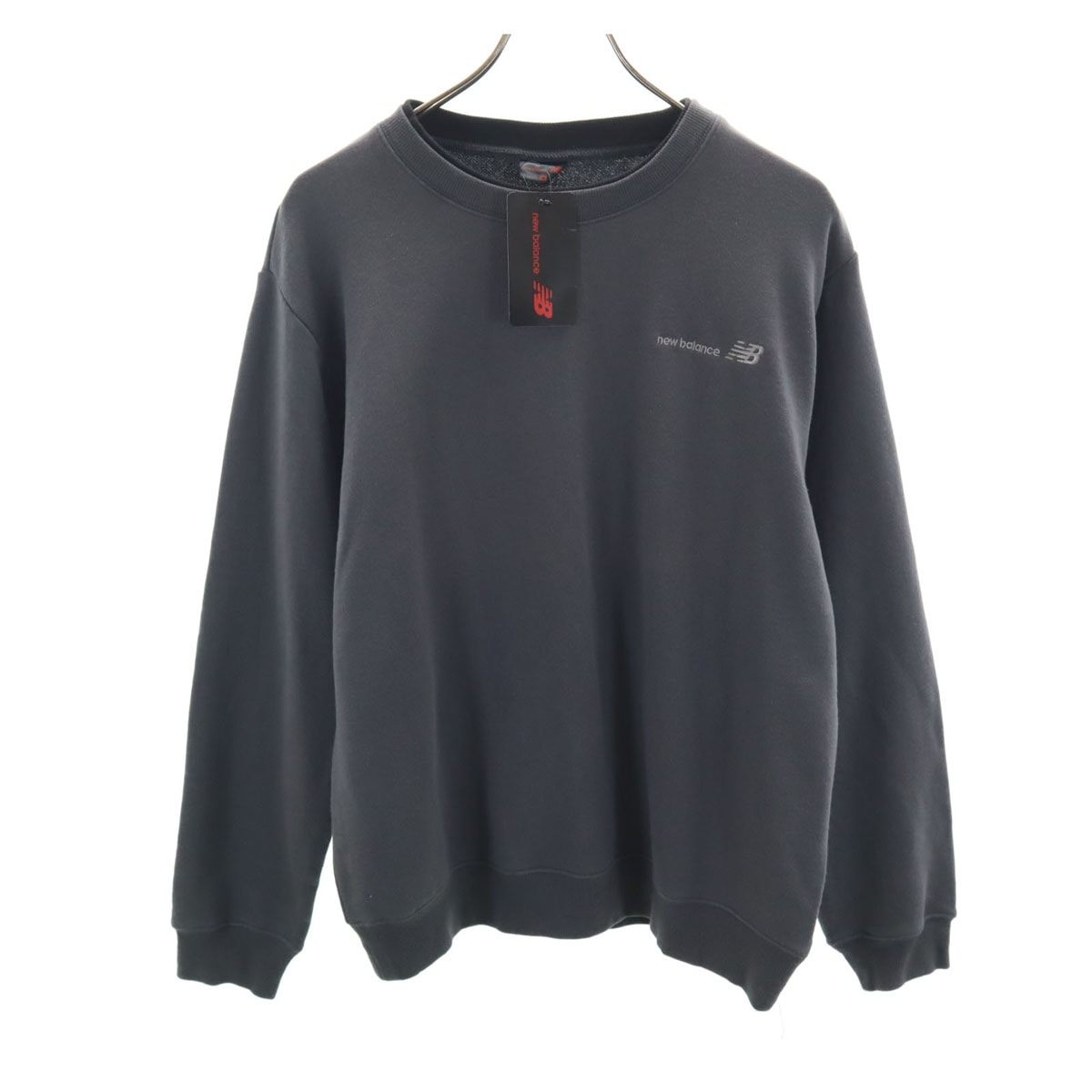 未使用 NEW BALANCE ニューバランス 長袖 スウェット トレーナー M チャコールグレー