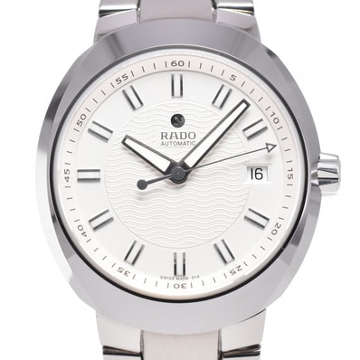 ラドー RADO 658.0946.3 Dスター デイト ホワイト 自動巻き メンズ 美品 腕時計 G#147164