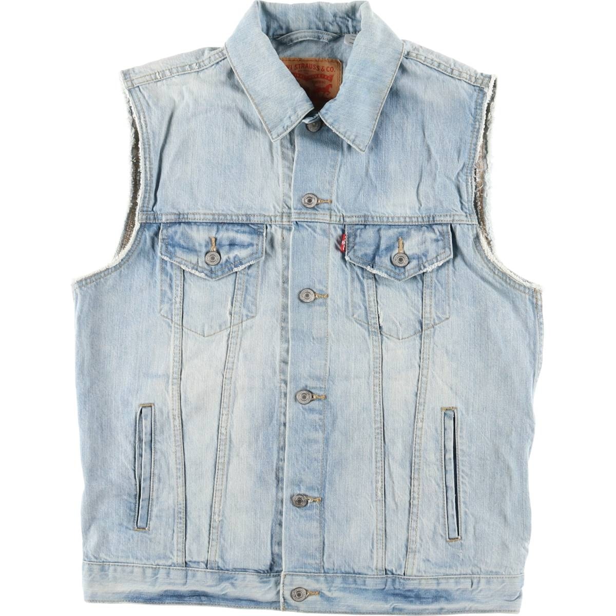 古着 リーバイス Levi's カットオフ デニムベスト メンズL相当/eaa602724
