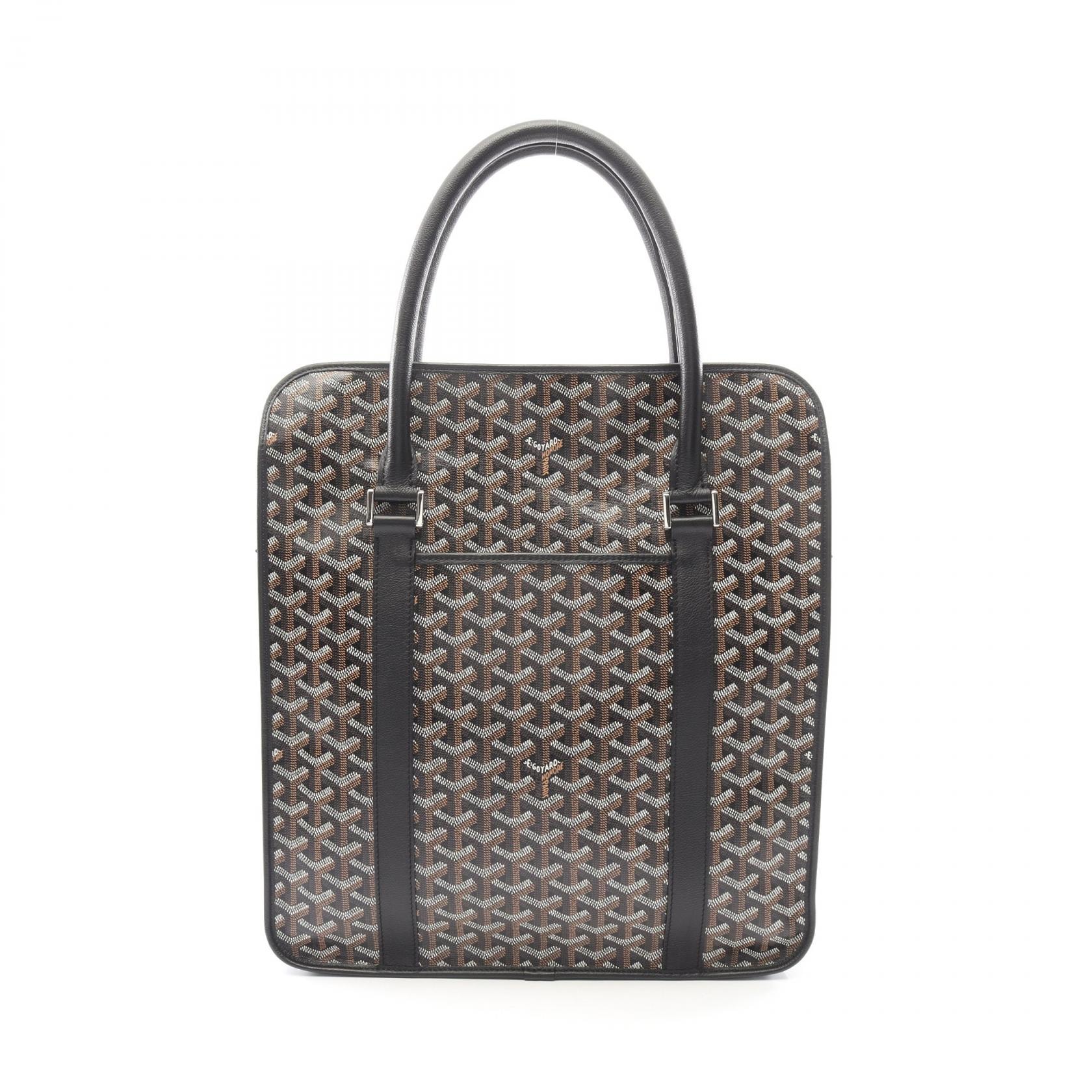 ゴヤール GOYARD ブルゴーニュ トートバッグ バッグ PVCコーティングキャンバス レザー レディース ブラック系 / マルチカラー BOURGOMMLTY01CL01P 【中古】