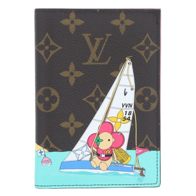 LOUIS VUITTON ルイ・ヴィトン モノグラム セーリング ヴィヴィエンヌ クーベルテュール・パスポール パスポートケース M82625 ブラウン ユニセックス【中古】