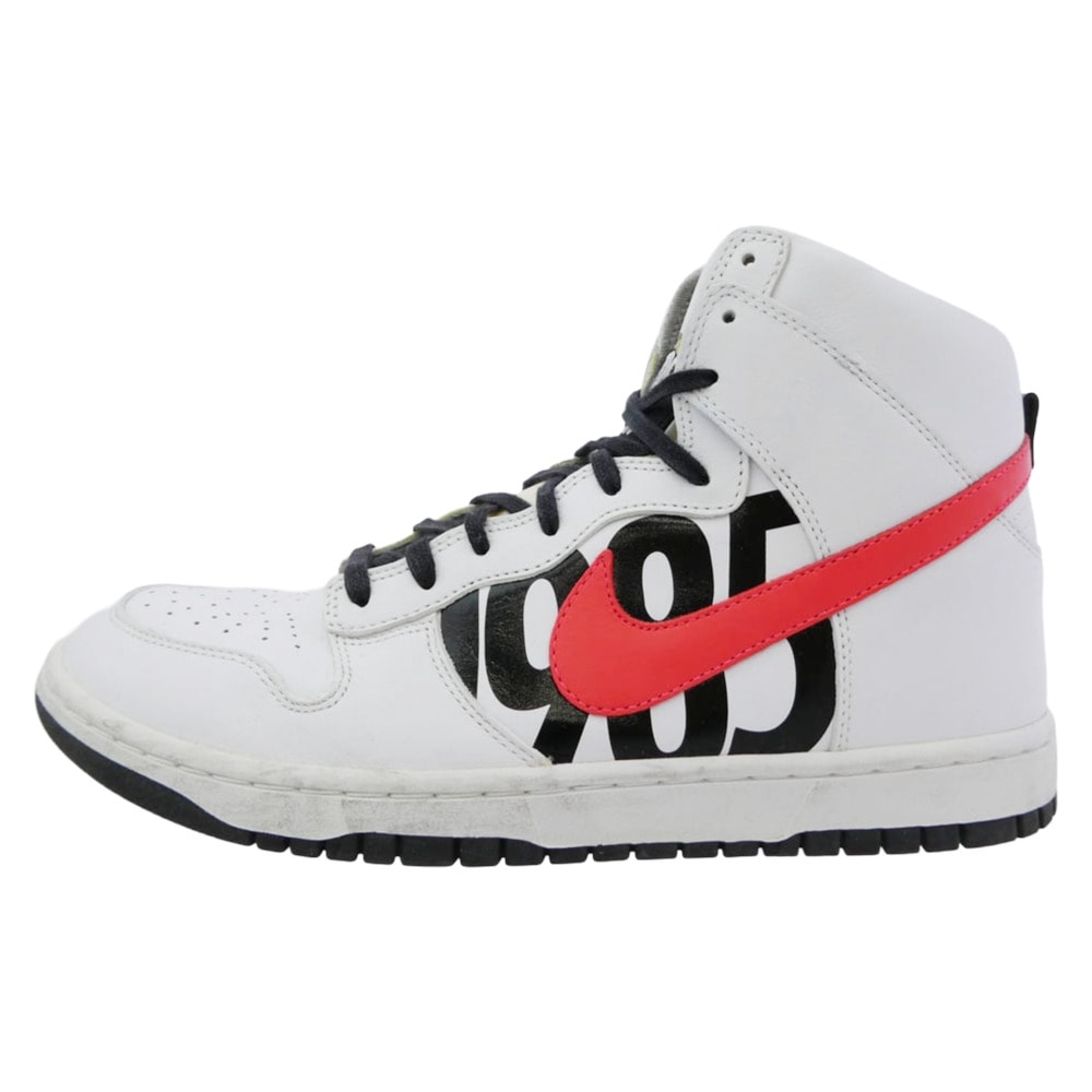 NIKE ナイキ スニーカー 826668-160 x UNDEFEATED アンディフィーテッド Dunk Lux High White Infrared ダンク ラックス ハイ ""ホワイトインフラレッド ハイカット スニーカー ホワイト系【中古】