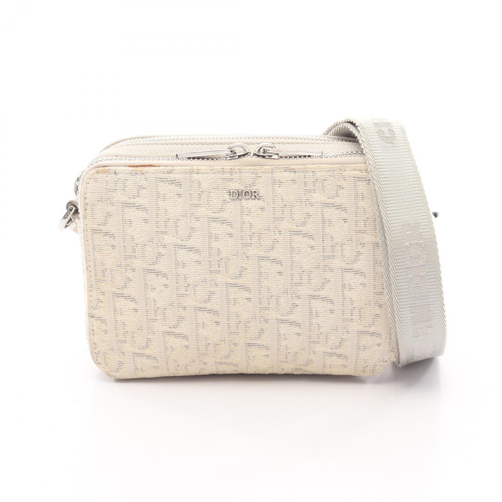 ディオール Dior オブリーク ショルダーバッグ バッグ キャンバス レディース アイボリー系 【中古】