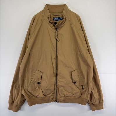 古着 ポロバイラルフローレン Polo by Ralph Lauren ジャケット スウィングトップ フルジップ ワンポイント ロゴ 3XLT ブラウン メンズ