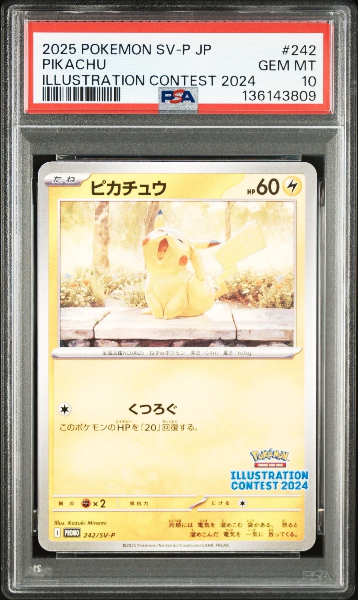 PSA9】ピカチュウ [SV-P 242](プロモカードパック「イラストレーション