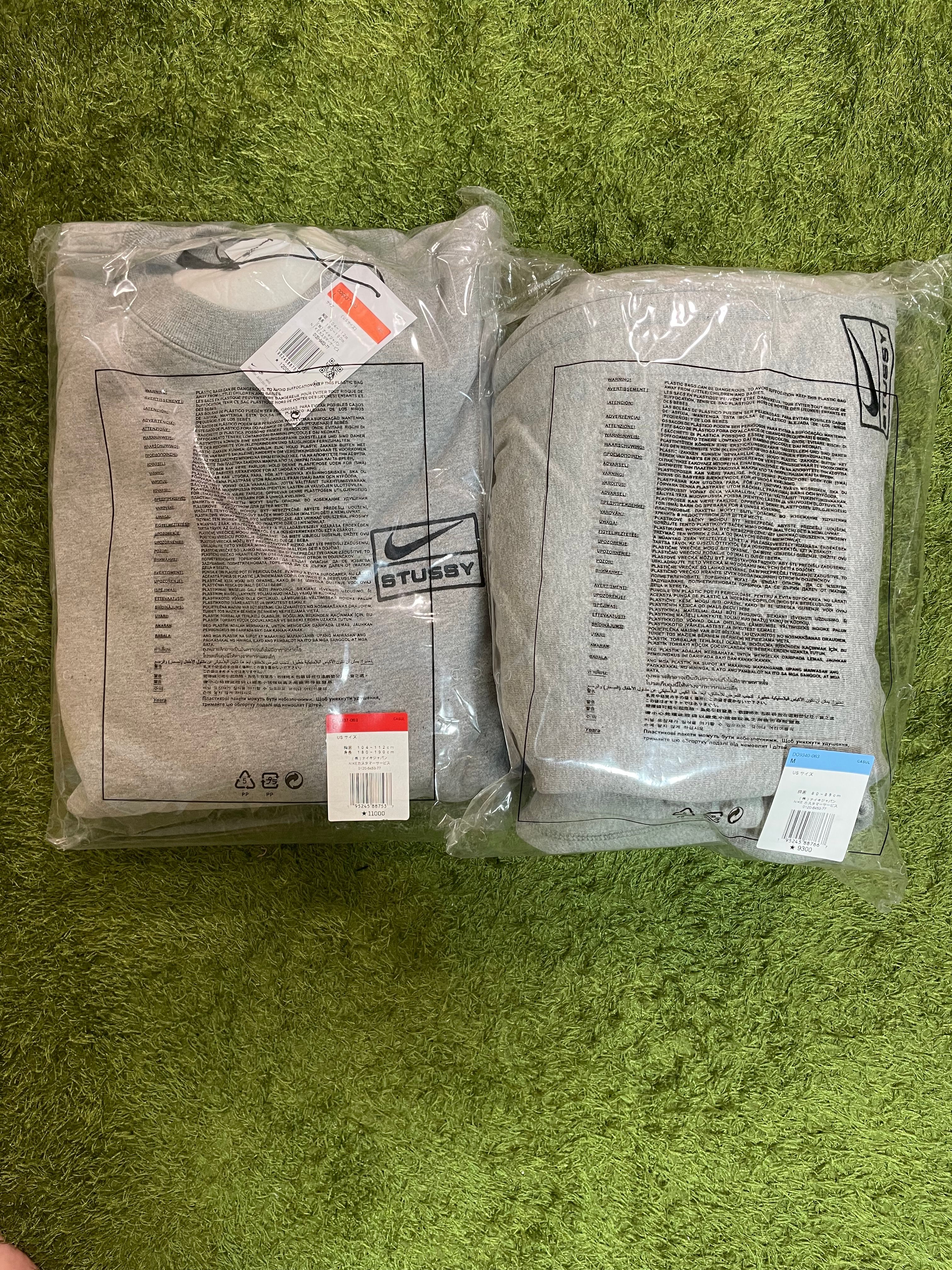 Stussy x Nike Fleece Crew (US Size) "Grey" DO9337-063