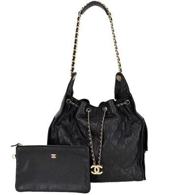 CHANEL シャネル ショルダーバッグ シャネル25 ミディアムハンドバッグ チェーン ココマーク 肩掛け CHANEL25 グレインド カーフスキン ブラック 黒 ゴールド金具 レディース【中古品】