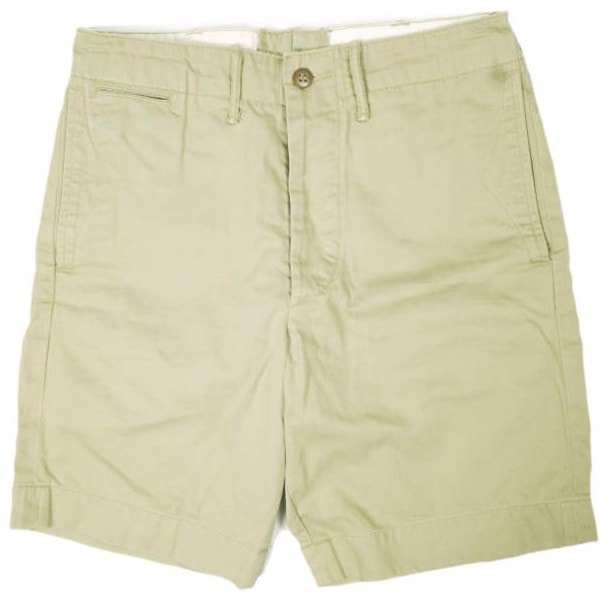 RRL ダブルアールエル OFFICERS CHINO SHORTS オフィサーズチノショーツ 782504849002 28 ベージュ Double RL トラウザー ショートパンツ ボタンフライ ボトムス g26015