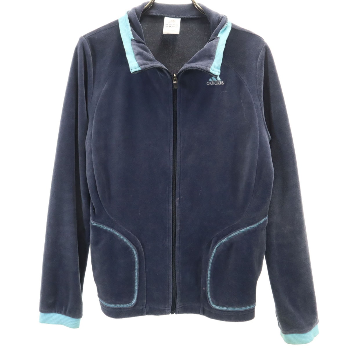 adidas アディダス ベロア トラックジャケット M グレー系