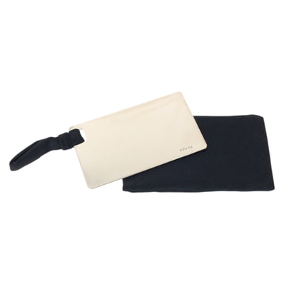 美品 PRADA プラダ ブラック シルバー ステンレス コンパクトミラー 手鏡 601808 【中古】