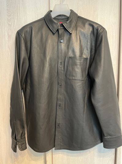 Supreme Leather Shirt "Black"