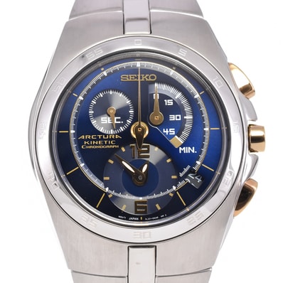セイコー SEIKO 7L22-0AF0/SNL011P1 アークチュラ キネティック ブルー オートクォーツ メンズ 美品 腕時計 G#146880