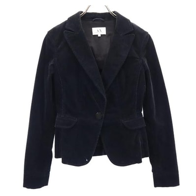 ARMANI EXCHANGE アルマーニエクスチェンジ 90s オールド コーデュロイ テーラードジャケット S 黒