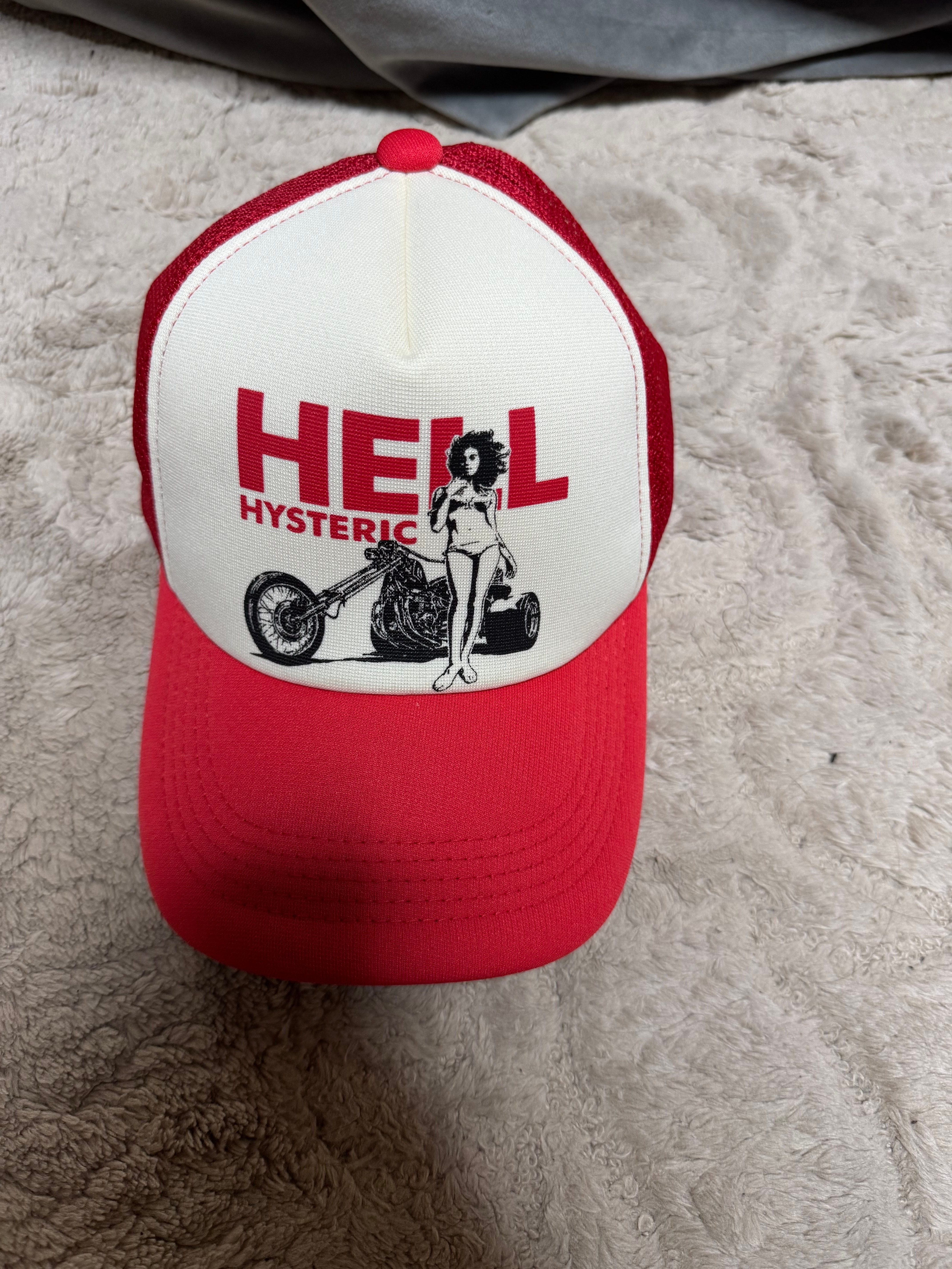 HYSTERIC GLAMOUR Hypnotized Logo Rhinestone Mesh Cap 