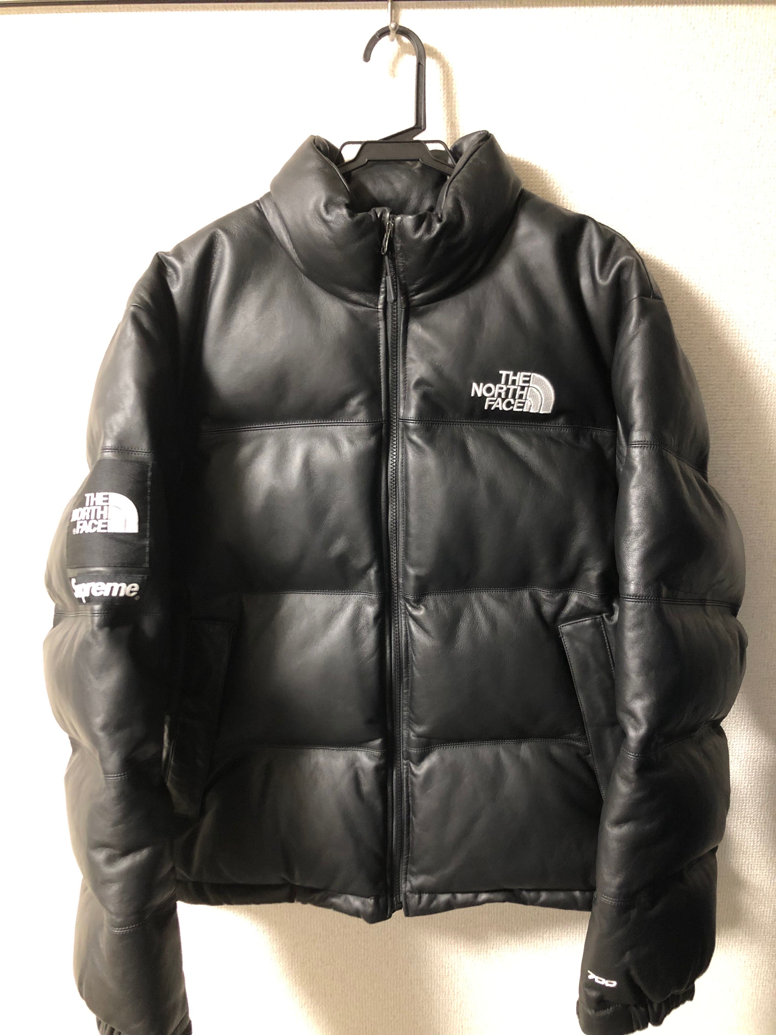 Supreme x The North Face Leather Nuptse Jacket "Black"