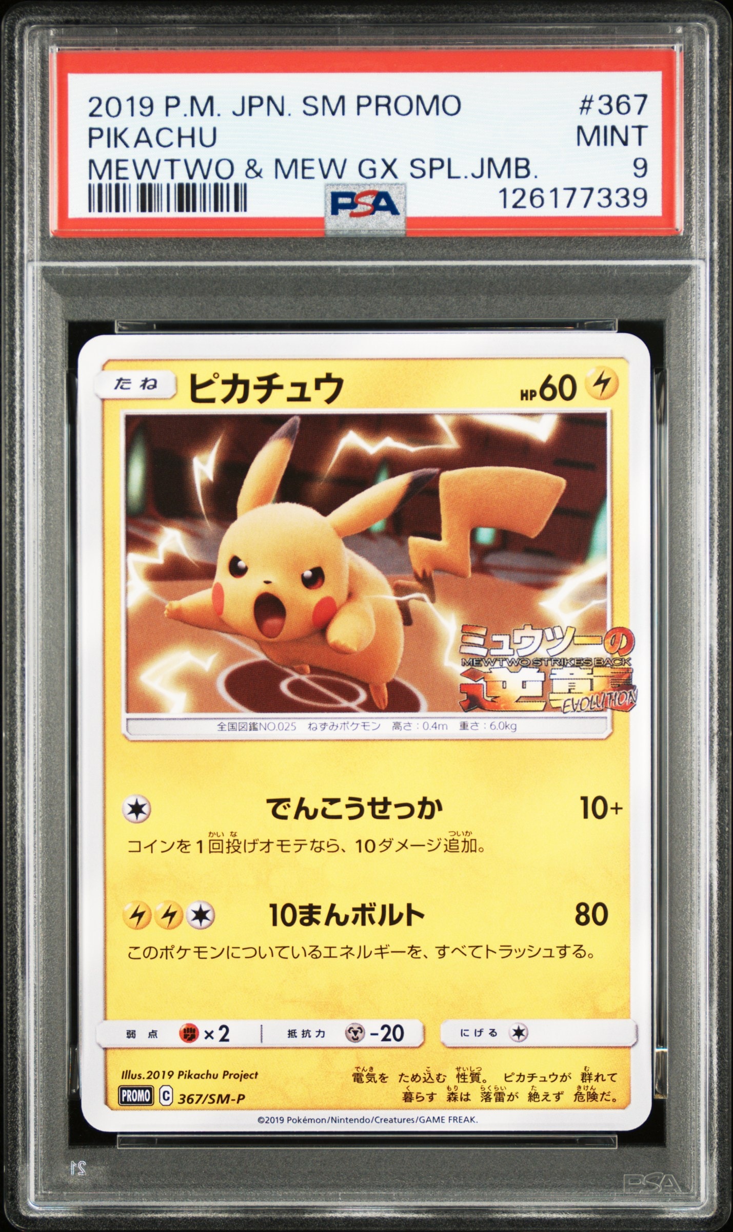 ピカチュウ P [SM-P 367](プロモーションカード「スペシャルジャンボカードパック ミュウツー&ミュウGX」)