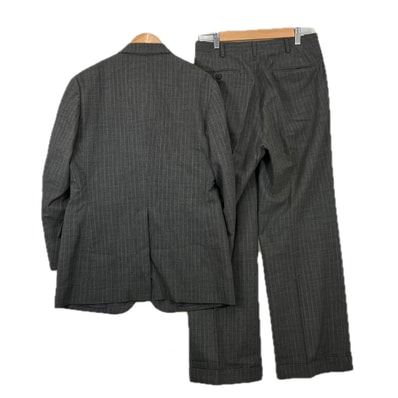 RALPH LAUREN ラルフローレン ストライプ 秋冬 AW セットアップ ウール/キュプラ グレー メンズ【古着】【中古】