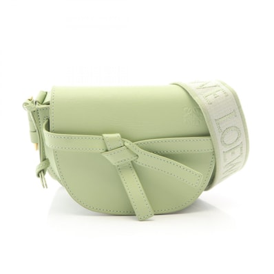 ロエベ LOEWE ゲート デュアルバッグ ミニ ショルダーバッグ バッグ レザー レディース グリーン系 A650N46X13 【中古】