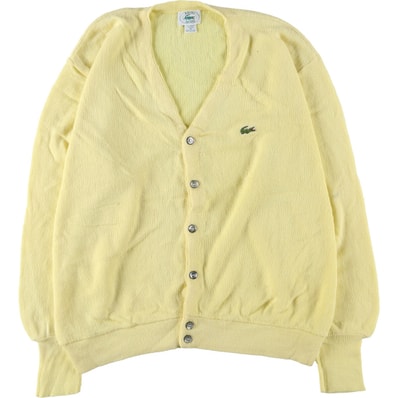 古着 80年代 ラコステ LACOSTE IZOD アクリルニットカーディガン USA製 メンズXL相当 ヴィンテージ/eaa492174