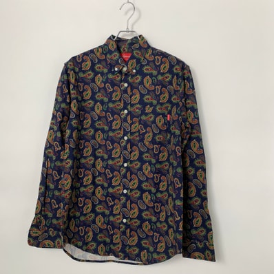Supreme Paisley Flannel Shirt "Navy"