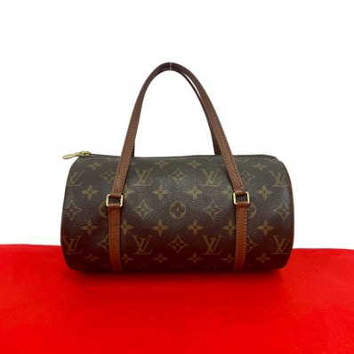 LOUIS VUITTON ルイヴィトン パピヨン モノグラム PVC レザー ハンドバッグ ブラウン
37145