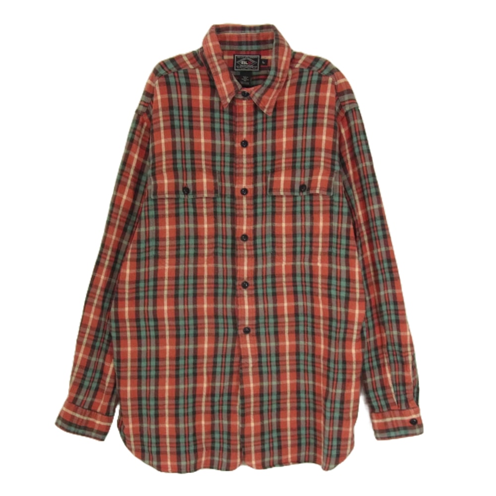 POLO RALPH LAUREN ポロ・ラルフローレン 長袖シャツ HS-RS-SA6415 長袖 チェック シャツ レッド系 L【中古】