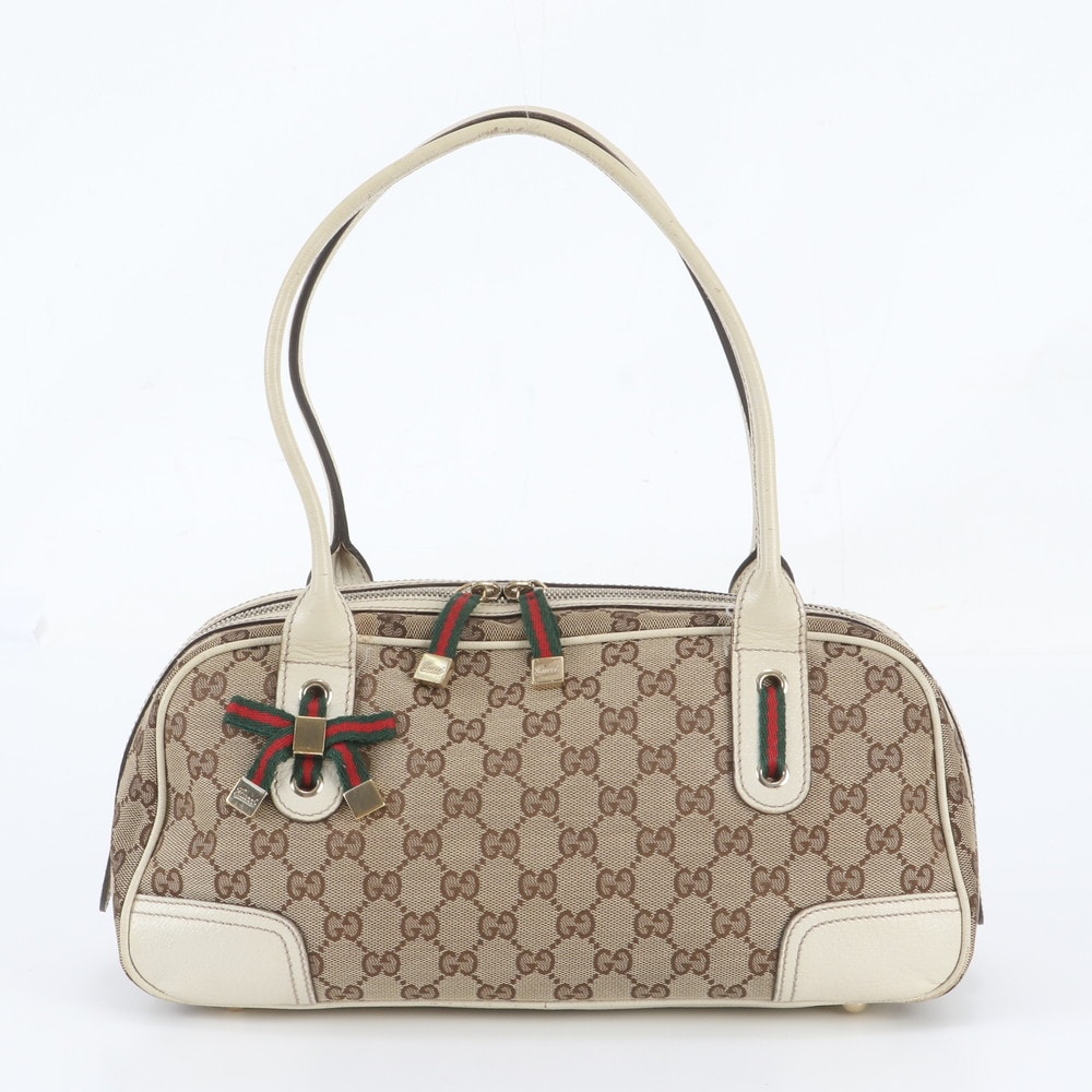 ■美品 グッチ GGキャンバスプリンシー 161720 トート バッグ