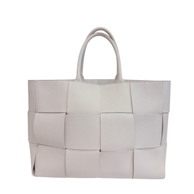 ボッテガヴェネタ BOTTEGAVENETA トートバッグ マキシイントレチャート ザ アルコ ハンド ショルダーバッグ ホワイト