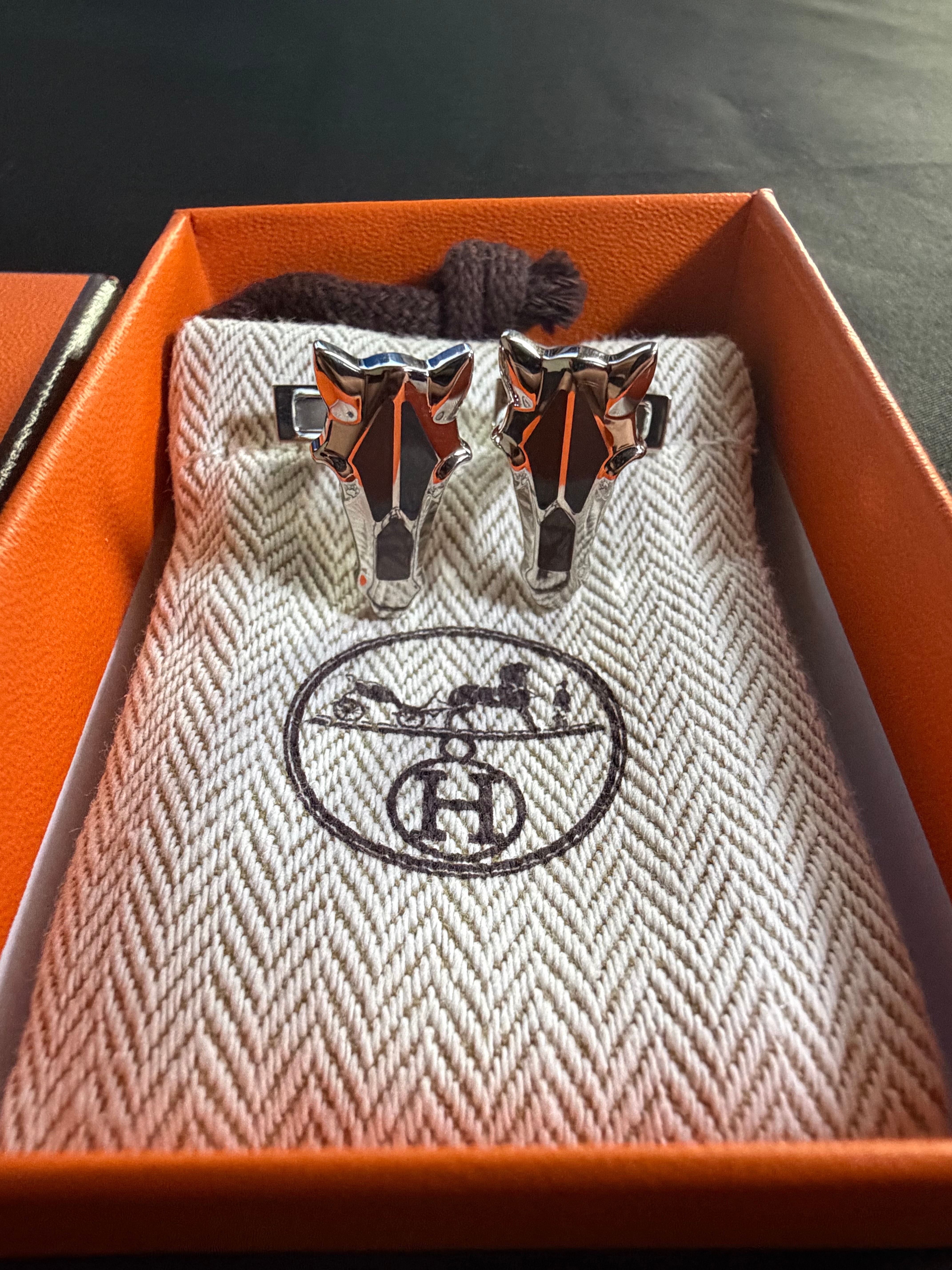 美品 HERMES カフリンクス デストリエ 馬モチーフ