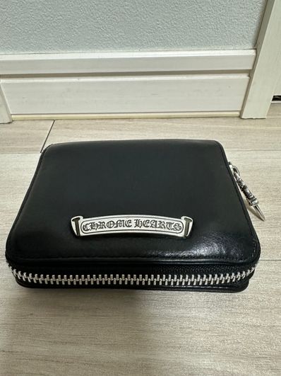 Chrome Hearts Square Zipville Wallet / Leather "Black"