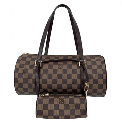 LOUIS VUITTON ルイヴィトン ハンドバッグ パピヨン30 ポーチ付き 肩掛け GM N51303 ダミエキャンバス ブラウン 茶 ゴールド金具 レディース【中古品】