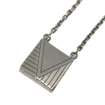 LOUIS VUITTON ルイ・ヴィトン パンダンティフ V スクエア ペンダント ネックレス シルバー925 ユニセックス【中古】