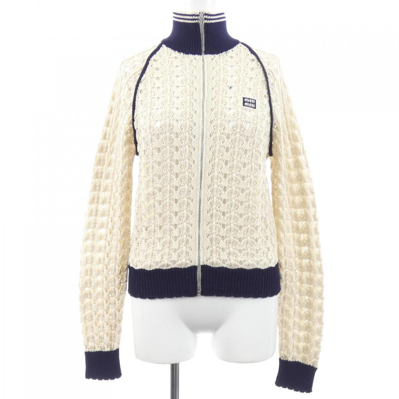 ミュウミュウ MIU MIU コットンファスナーカーディガン MMF01I SOOO 1847 カーディガン