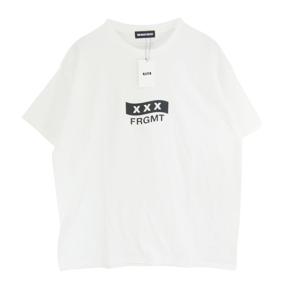 GOD SELECTION XXX ゴッドセレクション Tシャツ GX-S25-12FST-05 FRAGMENT T-Shirt フラグメント Tシャツ ホワイト系 XL【新古品】【未使用】【中古】