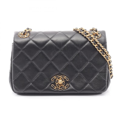 シャネル CHANEL CHANEL 19 ディズヌフ マトラッセ ショルダーバッグ バッグ ラムスキン(羊革) レディース ブラック系 AS4780 【中古】