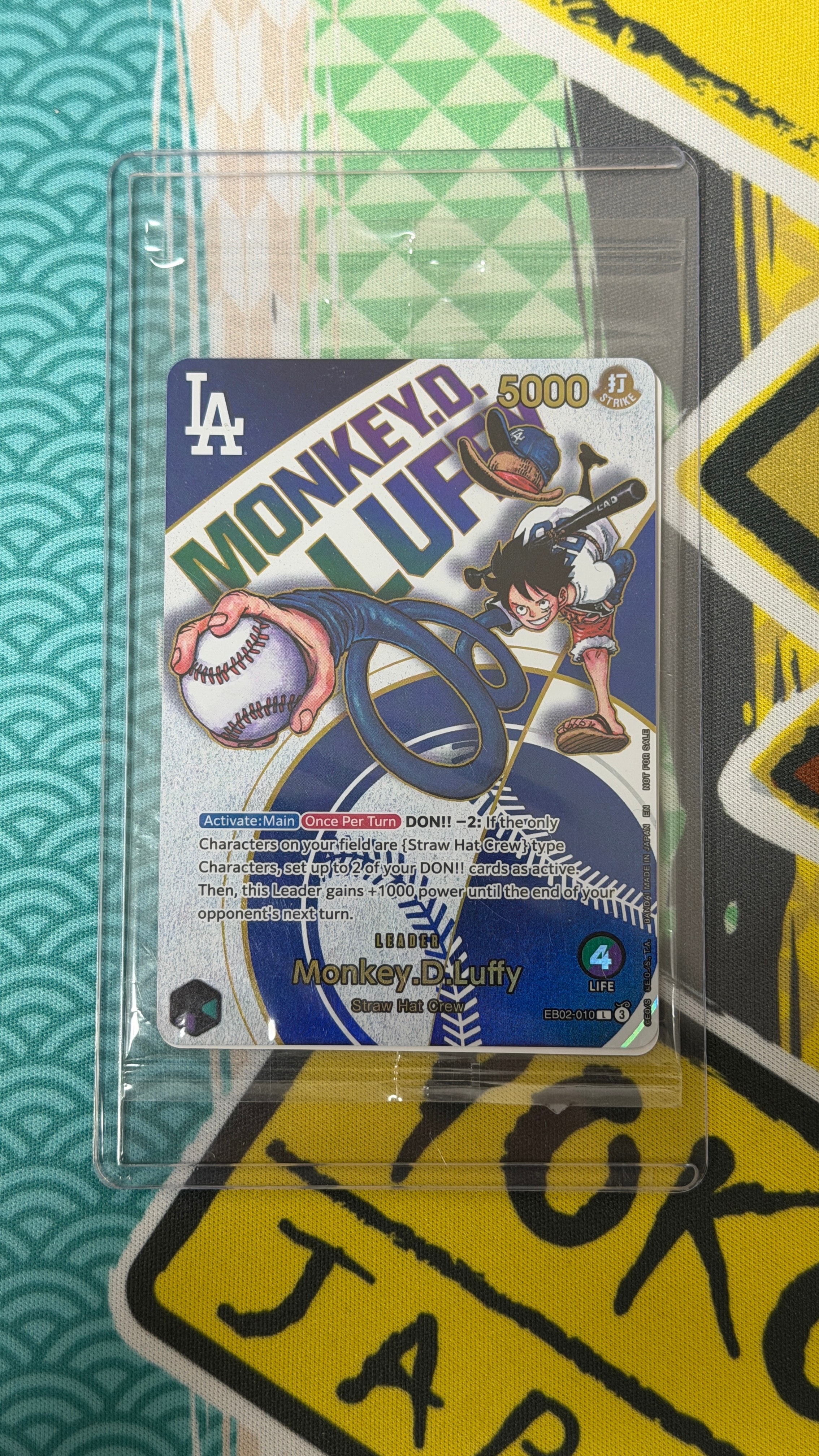 モンキー・D・ルフィ L [EB02-010]【英語版】(プロモーションカード「ワンピースカードゲーム x ロサンゼルスドジャース」)