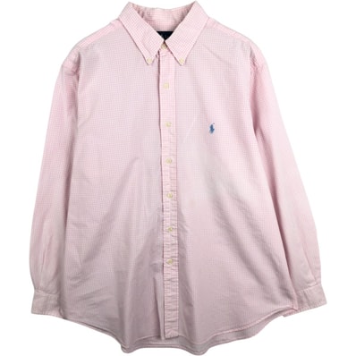 古着 ラルフローレン Ralph Lauren CLASSIC FIT ギンガムチェック 長袖 ボタンダウンチェックシャツ メンズXL相当/eaa678002