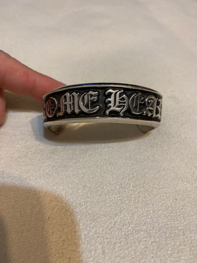 Chrome Hearts Scroll Label Bangle "Silver"
