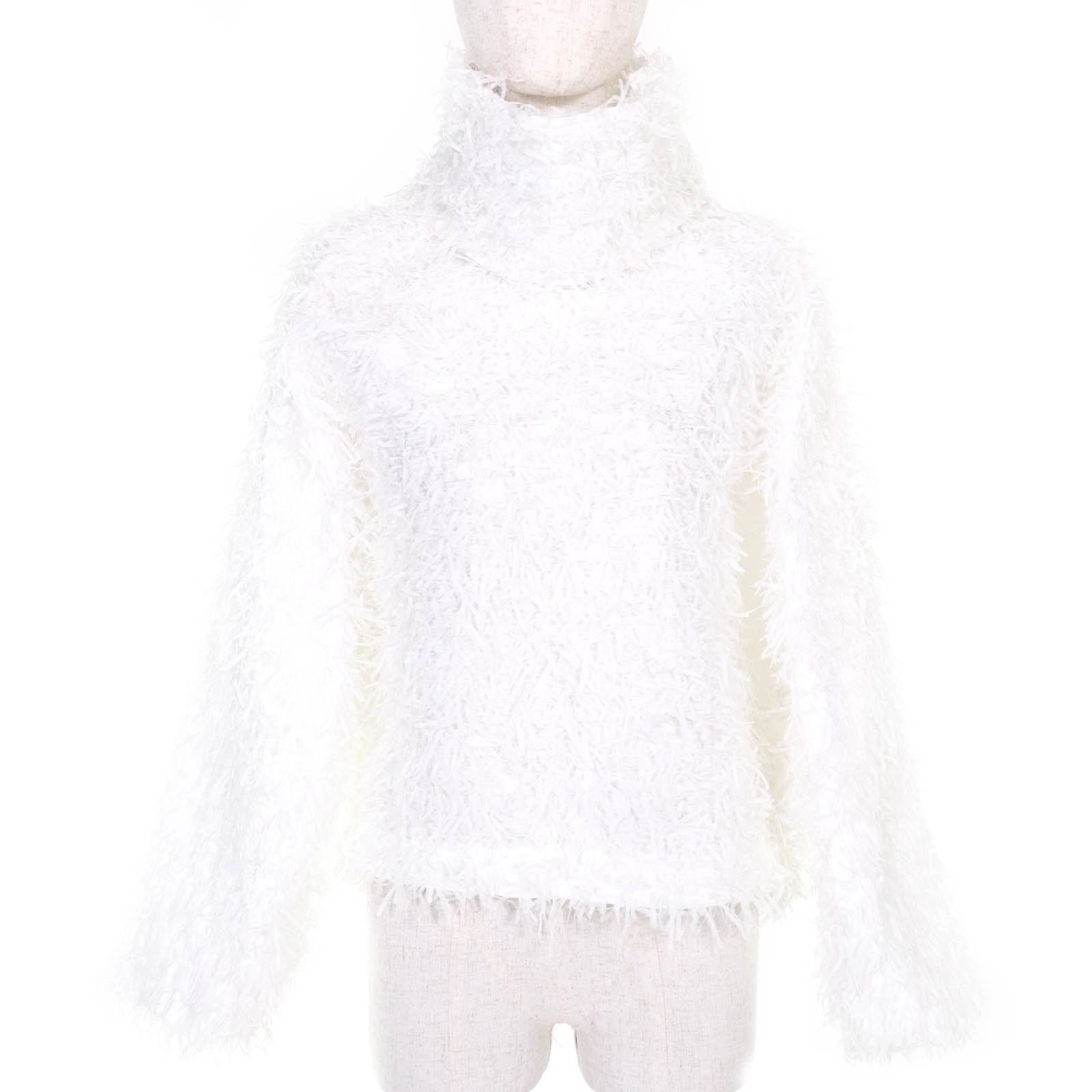 極美品 イッセイミヤケ プルオーバー SHAGGY シャギー ホワイト 2 IM03FJ081