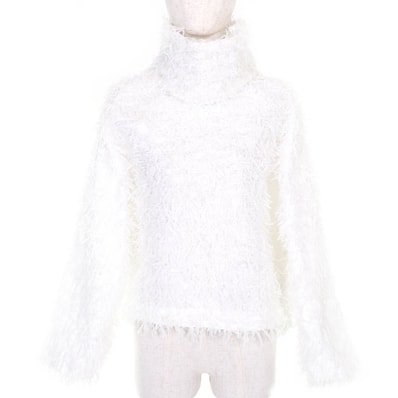 極美品 イッセイミヤケ プルオーバー SHAGGY シャギー ホワイト 2 IM03FJ081