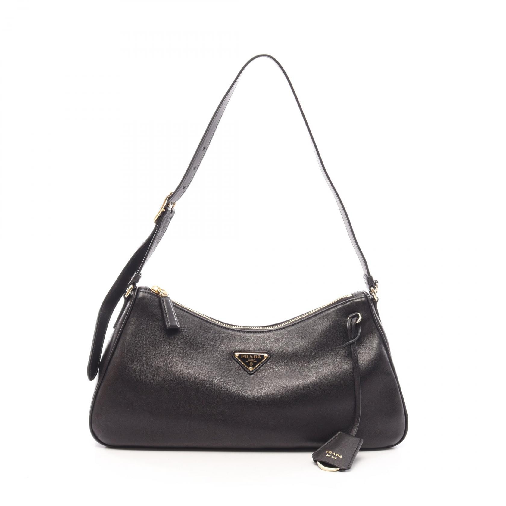 プラダ PRADA NAPPA SHINE ショルダーバッグ バッグ レザー レディース ブラック系 1BC3032ZUCF0002 【新品】