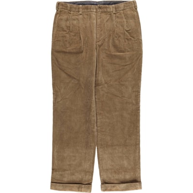 古着 ブルックスブラザーズ Brooks Brothers ELLIOT 太畝 ツータック コーデュロイパンツ メンズw34相当/eaa480419