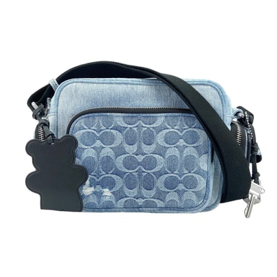 コーチ COACH フレッチャー クロスボディ バッグ・ラブド シグネチャー ボディバッグ【中古】