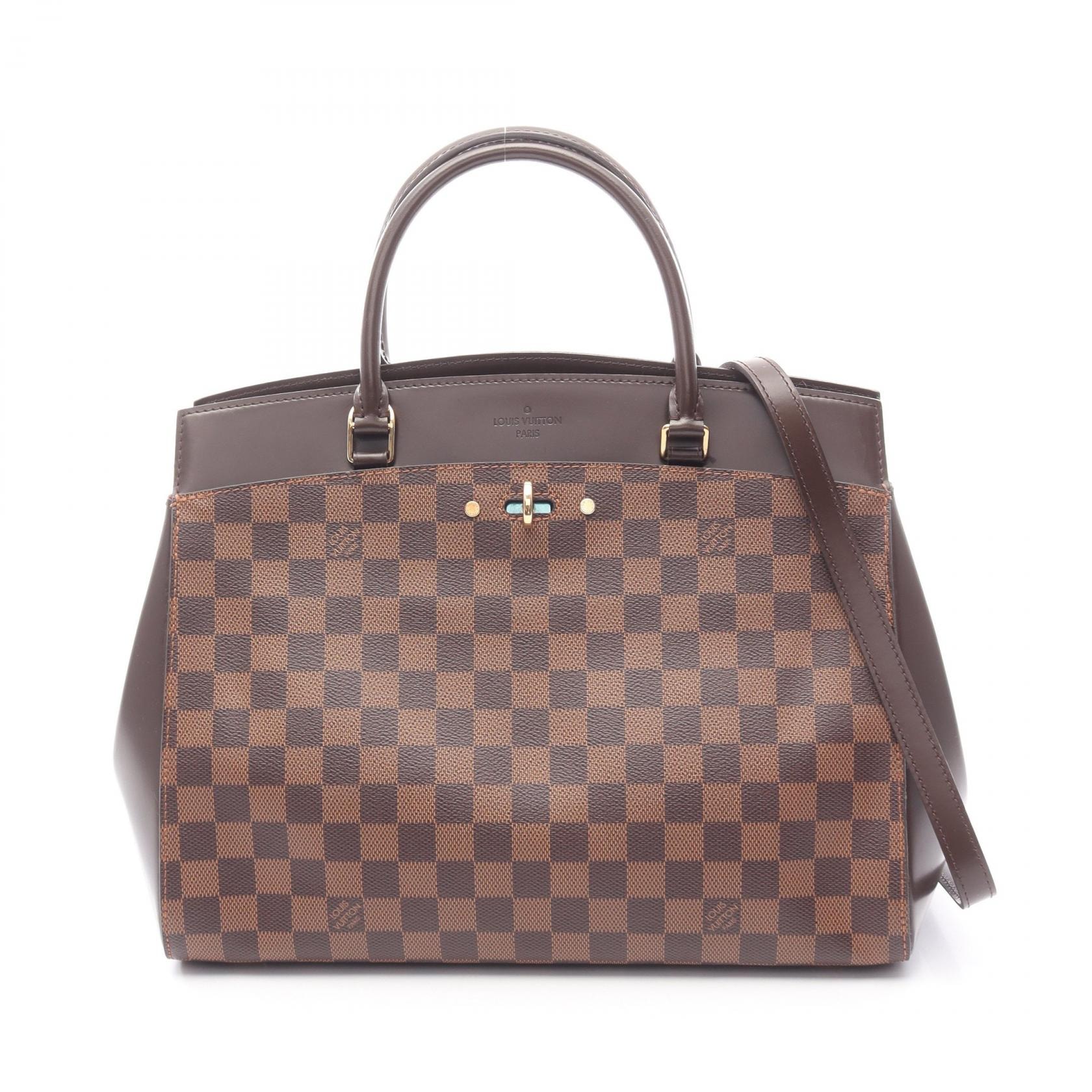 ルイ・ヴィトン LOUIS VUITTON リヴォリMM ハンドバッグ バッグ PVCコーティングキャンバス レザー ダミエ エベヌ レディース ブラウン系 N41150 【中古】