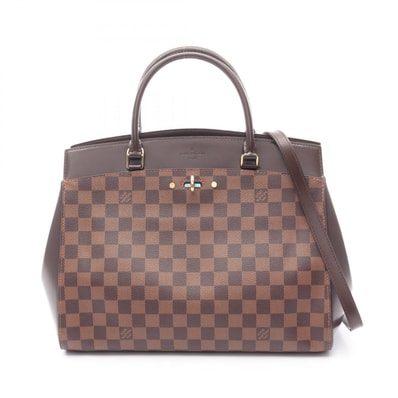 ルイ・ヴィトン LOUIS VUITTON リヴォリMM ハンドバッグ バッグ PVCコーティングキャンバス レザー ダミエ エベヌ レディース ブラウン系 N41150 【中古】