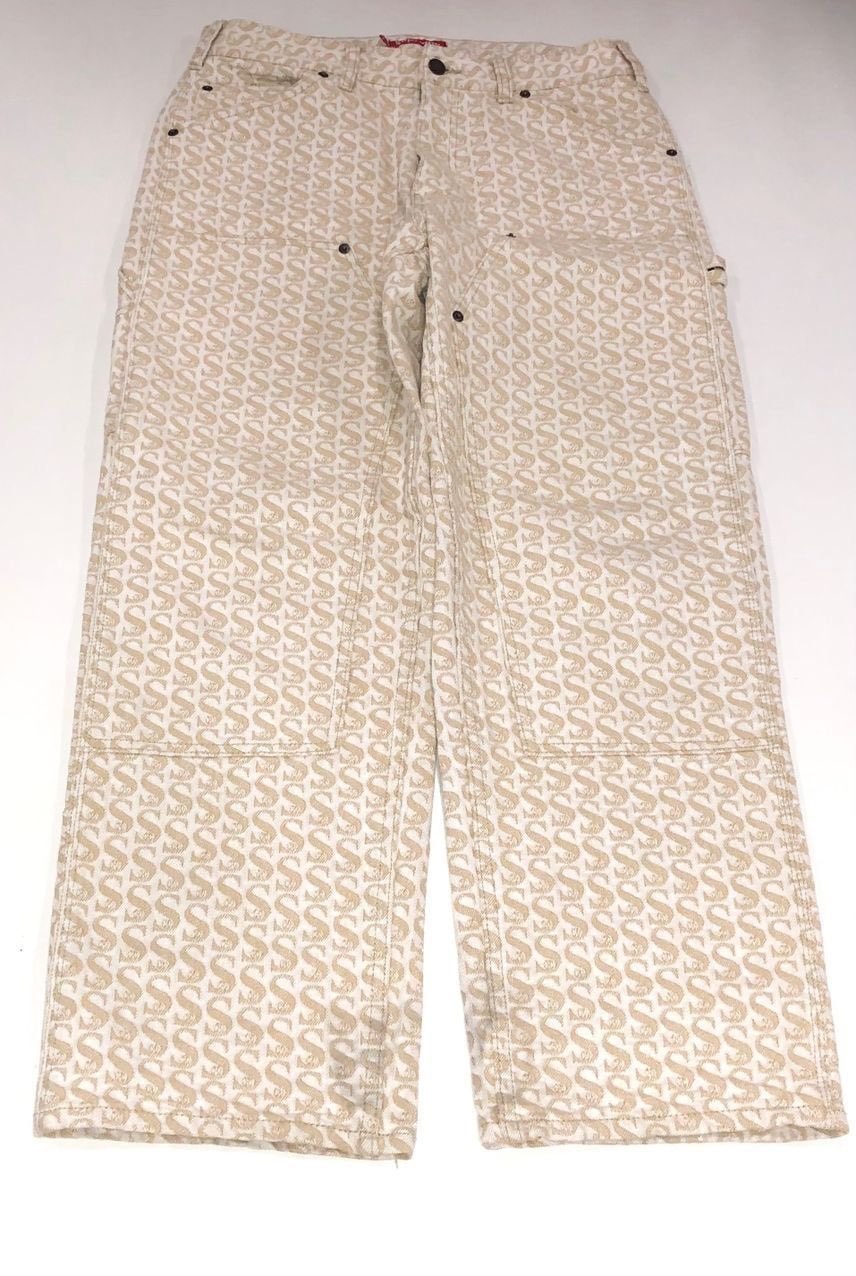 Supreme Monogram Double Knee Denim Painter Pant "Tan"