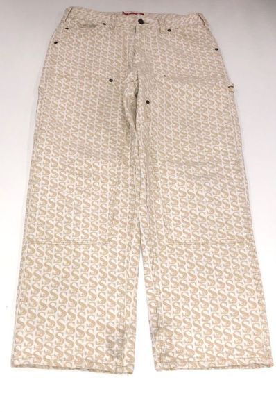 Supreme Monogram Double Knee Denim Painter Pant "Tan"