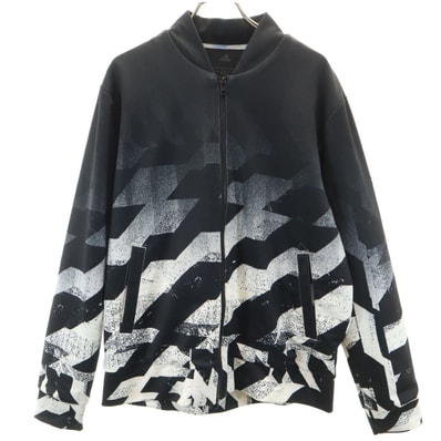 adidas アディダス ジオメトリック柄 ジャケット L ブラック ゴルフ