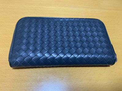 ボッテガ ジップアラウンドウォレット イントレチャート "グレー"